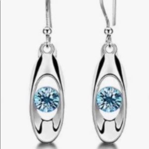 NEW! Silver and blue earrings